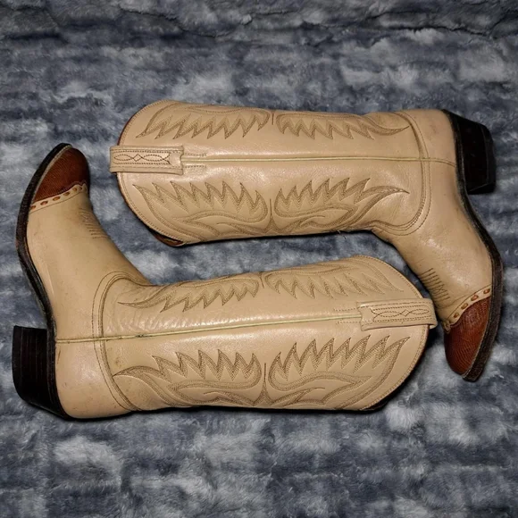 Vintage Dan Post Western Cowboy Boots - Picture 2 of 8